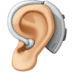 🦻🏼 ear with hearing aid: medium-light skin tone display on Facebook